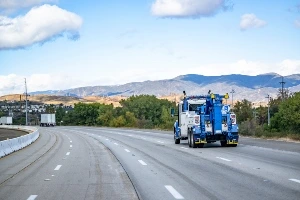 Truck on highway