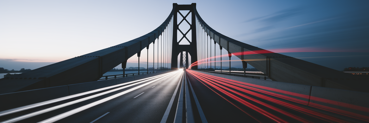 Arthur ravenel jr. Bridge in charleston at dawn.