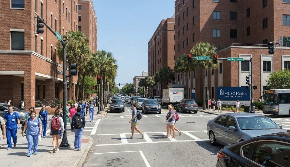 Charleston musc and calhoun st car and pedestrian accidents