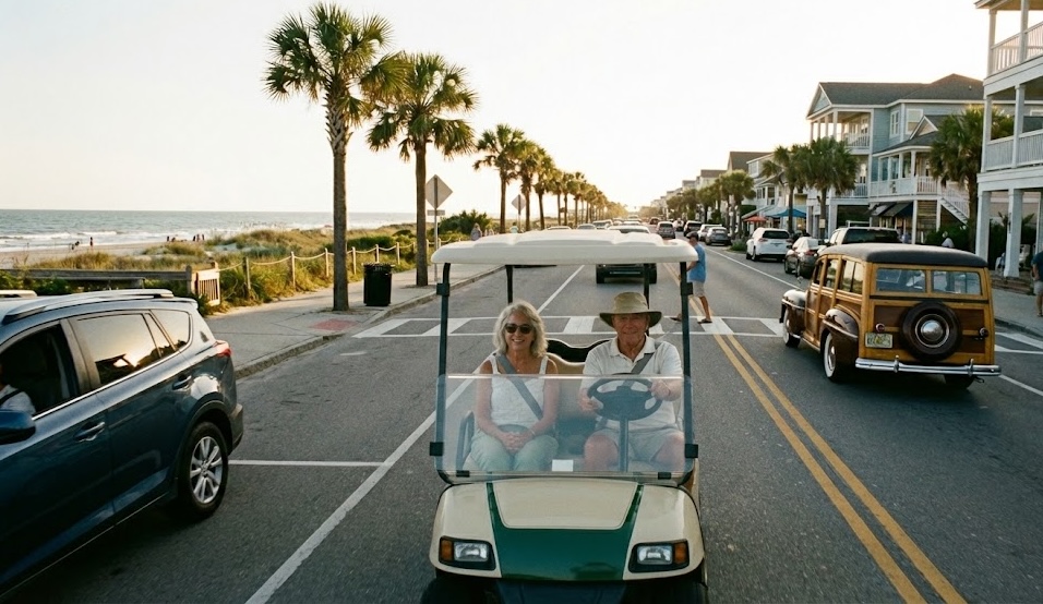 What are the south carolina laws regarding driving a golf cart on streets?