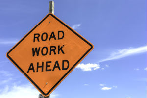 Road work sign 