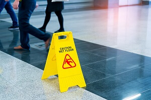 slip and fall caution