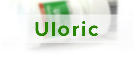 Uloric bottle with title being displayed